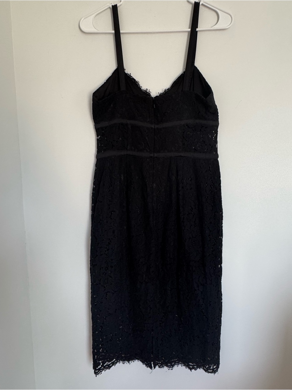 Express Black Lace Midi Dress with Spaghetti Straps - Picture 5 of 6